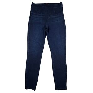 Spanx‎ Womens Dark Wash Denim Leggings High Rise Skinny Jeggings Indigo Size M